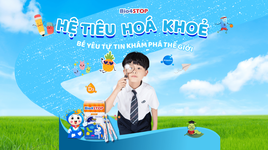 hệ tiêu hóa khỏe, bé yêu khám phá thế giới