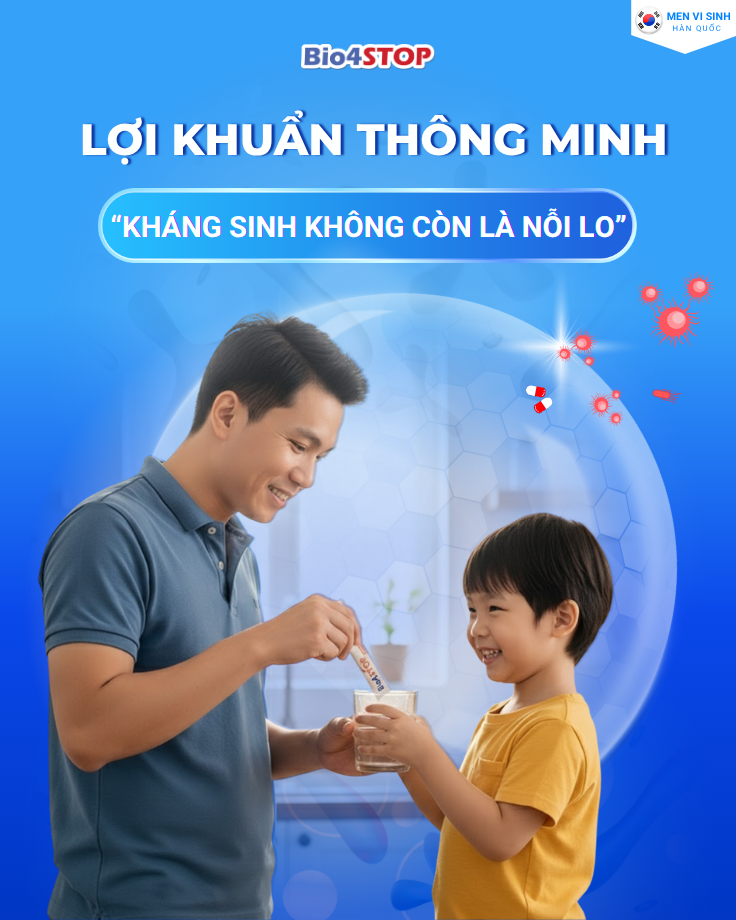 Lợi khuẩn thông minh-kháng sinh không còn là nỗi lo