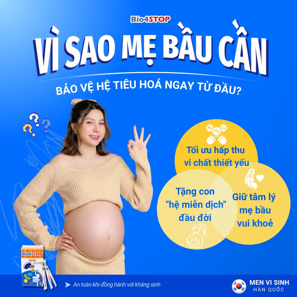 mẹ bầu mang thai cần men vi sinh