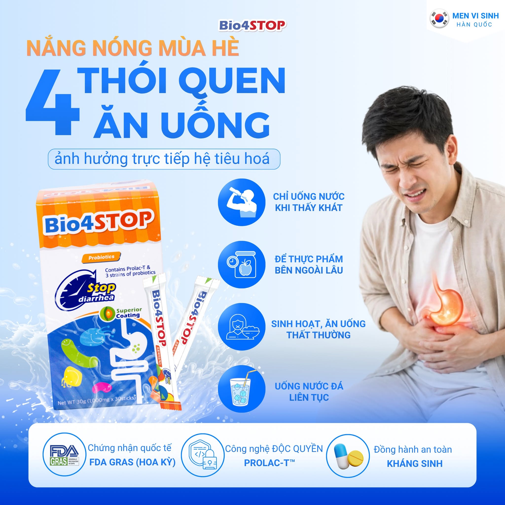Tiêu Chảy Khi Uống Kháng Sinh: Nguyên Nhân, Dấu Hiệu Nguy Hiểm và Cách Phòng Ngừa Bằng Men Vi Sinh